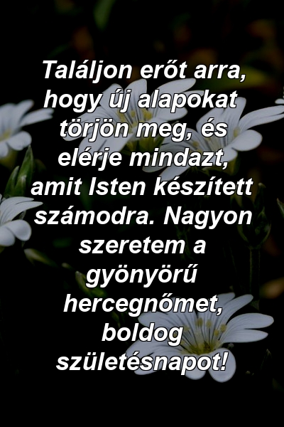 Találjon erőt arra, hogy új alapokat törjön meg, és elérje mindazt, amit Isten készített számodra. Nagyon szeretem a gyönyörű hercegnőmet, boldog születésnapot!