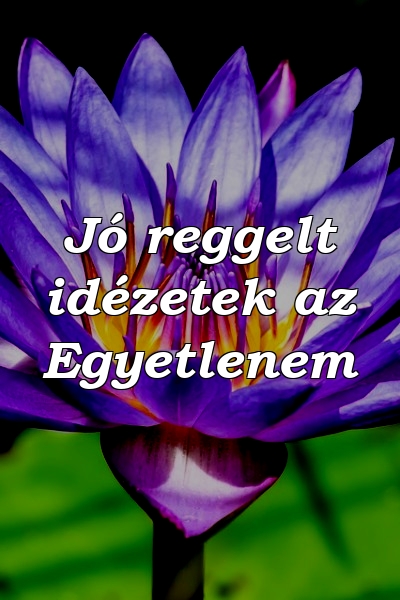 Jó reggelt idézetek az Egyetlenem